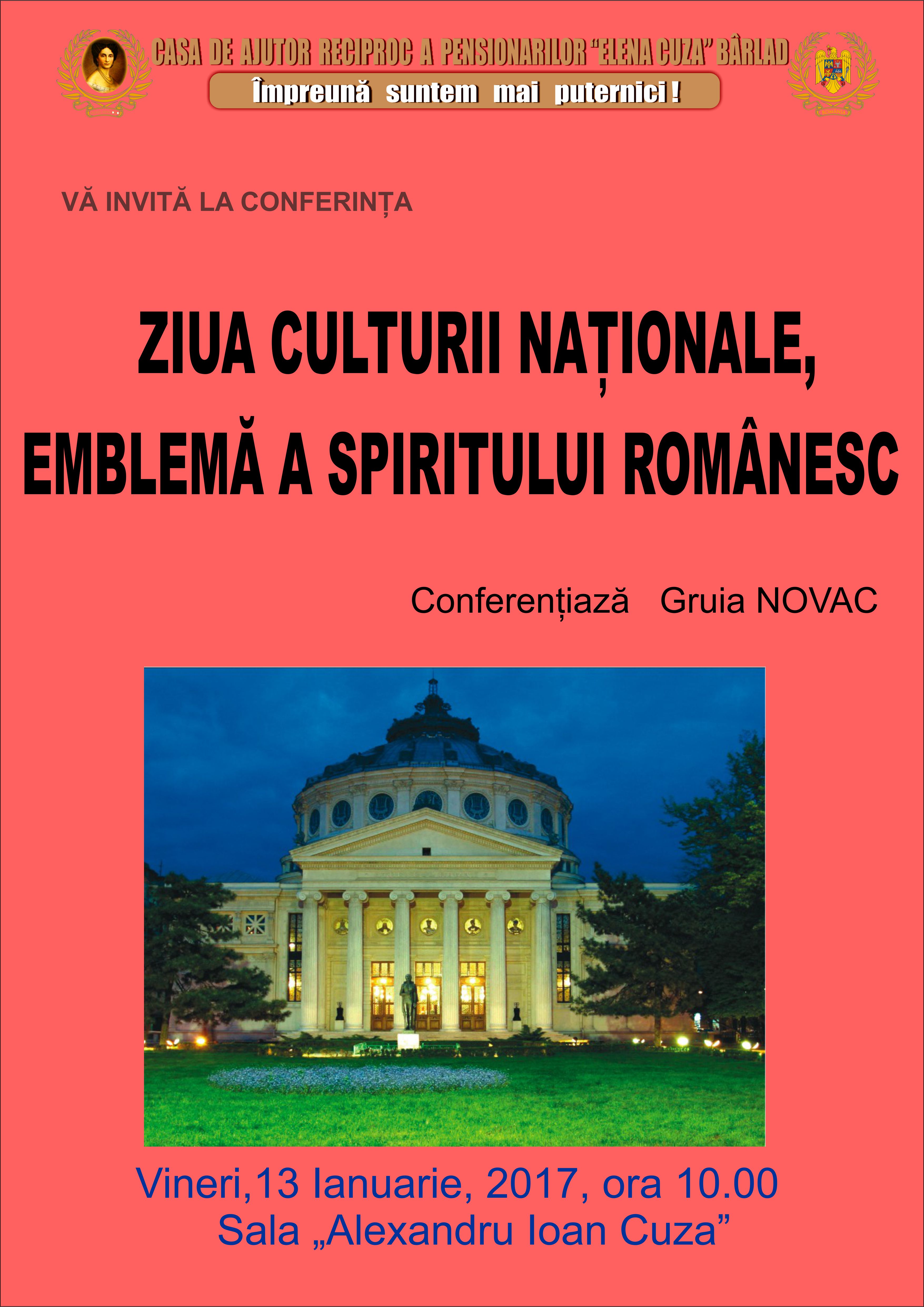 Ziua Culturii Naționale, emblemă a spiritului românesc